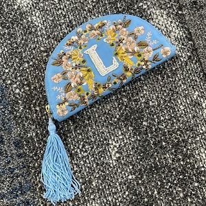 New Anna Harlow for Anthropologie Beaded Evening Bag Clutch w/ Tassel